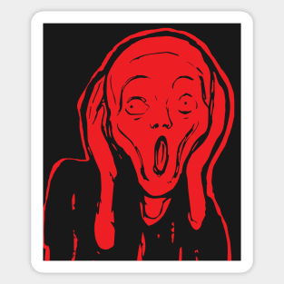 Munch The Scream Hearers Head Sticker